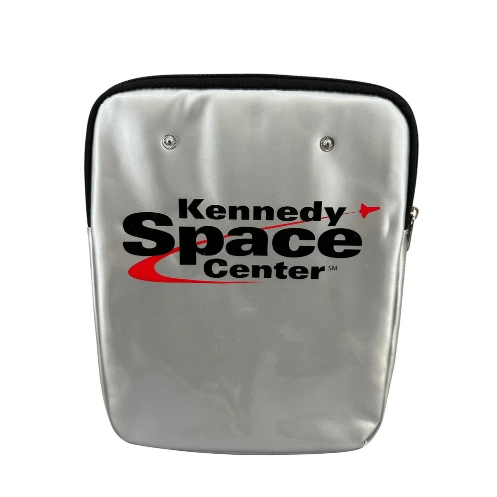 NASA Kennedy Space Center Laptop Tablet Sleeve Case Metallic Silver Padded 11x9